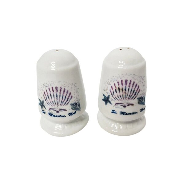 Vintage Collectible St Maarten, NA Souvenier Ceramic Salt & Pepper Shakers - Picture 1 of 2